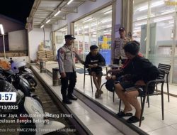Jaga Kamtibmas, Polsek Manggar Intensifkan Patroli Malam